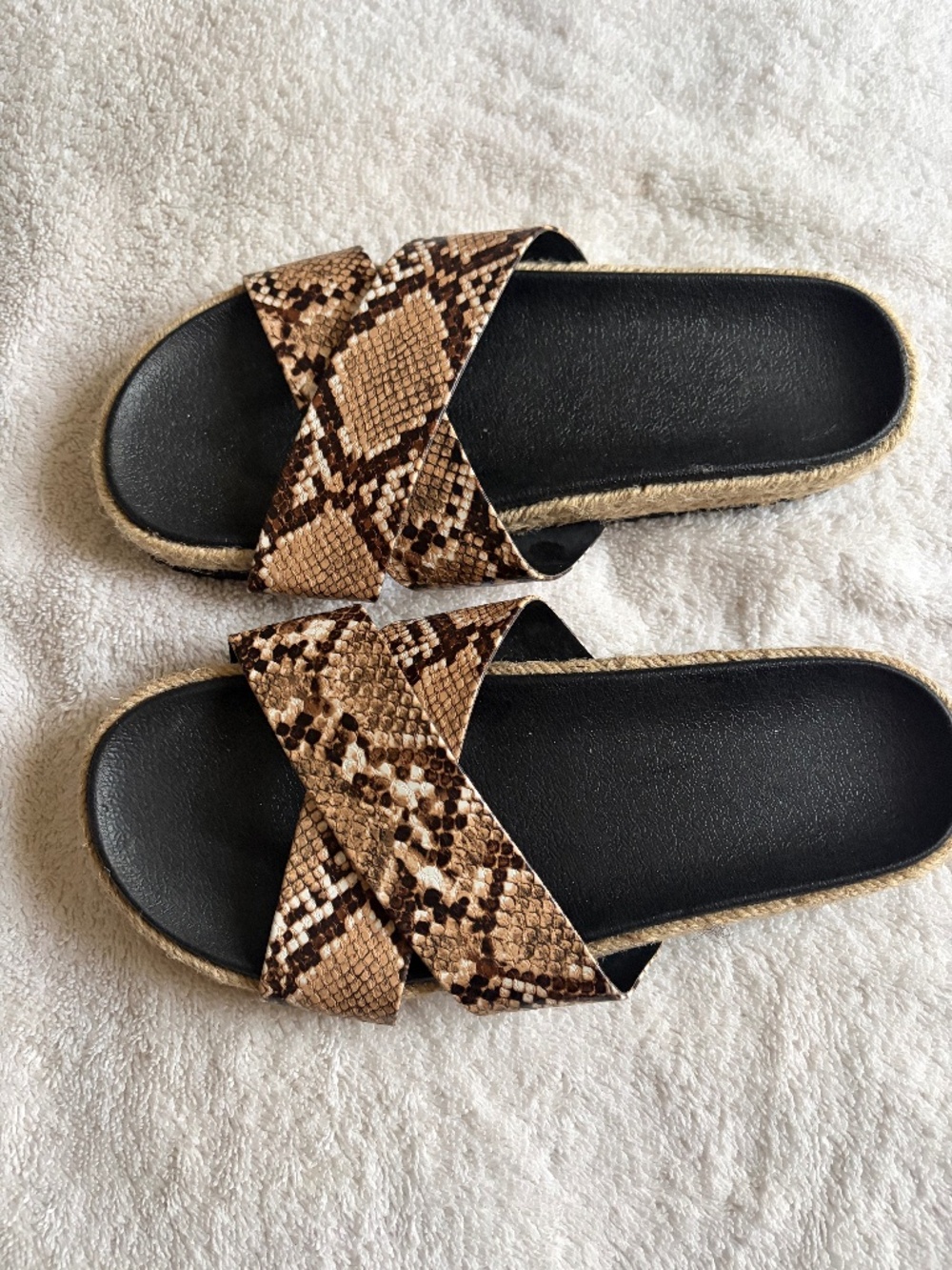 Snake Print Slides- Size 8.5